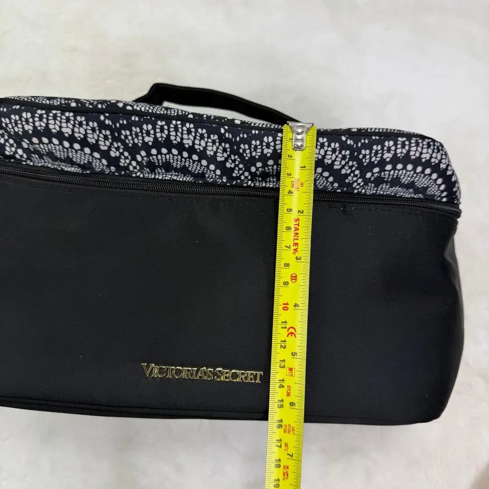 Victoria's Secret Black & White Bra Panty Lingerie Travel Bag